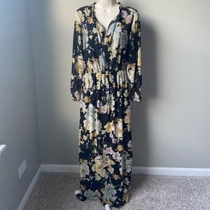 H&M long floral boho dress